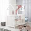 roba Hausbett 60 x 120 cm - Babybett in Hausoptik - 6-fach höhenverstellbar - Weiß Bild 3