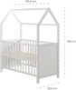 roba Hausbett 60 x 120 cm - Babybett in Hausoptik - 6-fach höhenverstellbar - Weiß Bild 5