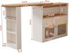 Ulife Bartisch ausziehbar, 360° drehbar, mit LED Beleuchtung, viel Stauraum, 138-193 cm×39×105cm Bild 4