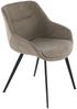 Signature Set mit 6 Bridge-Sesseln aus taupefarbenem Stoff L64 cm - COLOMBE - Braun Bild 4