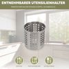 Küchenregal mit Rollenhalter und Utensilienhalter, weiß Bild 4