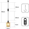 ZMH Hängelampe Vintage Pendelleuchte 1 Flammig Glas Gold Mit Stecker Schalter E14 4,5M Kabel Metall Retro Esstisch Lampe Für Esszimmer Wohnzimmer Küche Bild 3