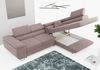 Ecksofa L-Form Couch mit Schlaffunktion und Verstellbare Kopfstützen - GUSTAW - Rose Boucle - Rechts Bild 3