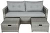 Lounge-Sofa Malta aus Aluminium und Kunststoffgeflecht Bild 2
