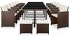 vidaXL 17-tlg. Garten-Essgruppe mit Auflagen Poly Rattan Braun 46428 Bild 2