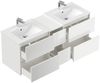 Badmöbelset Taifun 150cm 3tlg mit 2x Spiegelschrank weiß Hgl : Weiss hochglanz Bild 3