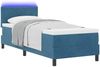 vidaXL LED Boxspringbett mit Matratze Dunkelblau 80 x 200 cm Samt 3342684 Bild 3