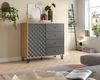 Highboard (B/H/T: 110x96x40 cm) in Artisan Oak Nachbildung und anthrazit matt Bild 5