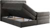 Boxspringbett, Polsterbett, Bett, Schlafzimmer - ERNI-KING - 180x200cm - Dunkelgrau Velours - H3 Bild 4