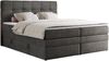 Boxspringbett, Polsterbett, Bett, Schlafzimmer - ERNI-KING - 180x200cm - Dunkelgrau Velours - H3 Bild 3