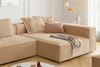KAWOLA Sofa CARMO Ecksofa Stoff creme Recamiere rechts 68 x 191 x 306 cm Bild 4