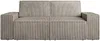 Vente-unique - AMELIA Sofa SamtStoff Schokoladenbraun - B 95 cm x H 85 cm x L 210 cm Bild 2