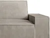 Vente-unique - AMELIA Sofa SamtStoff Schokoladenbraun - B 95 cm x H 85 cm x L 210 cm Bild 3