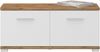 Garderobenbank Halver / Hola, Holzwerkstoff, Weiß, Holzfarben, 90 x 40 x 34 cm Bild 3