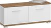 Garderobenbank Halver / Hola, Holzwerkstoff, Weiß, Holzfarben, 90 x 40 x 34 cm Bild 2