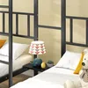 Etagenbett mit Rausfallschutz, 3 Schlafgelegenheiten und Lattenrost, 90x200 cm, Metallbett Bild 4