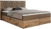 Boxspringbett mit Kopfteil und Topper, Polsterbett - NESSI - 160 x 200 cm - Braun Kunstleder - H3 - Topper T25 Bild 4