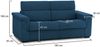 Dmora 2-Sitzer festes Sofa Lapio, Lineares Sofa für Wohnzimmer, gepolstert, abnehmbarer Bezug, 100 % Made in Italy-Qualität, 185x95 h100 cm, Blau Bild 3