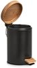 Basera® Kosmetikeimer aus Metall mit Bambusdeckel, schwarz, 3 Liter Bild 2