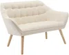 Vente-unique - CASERTA Sofa Stoff Beige - B 73 cm x H 77 cm x L 127 cm Bild 3