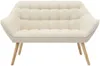 Vente-unique - CASERTA Sofa Stoff Beige - B 73 cm x H 77 cm x L 127 cm Bild 2