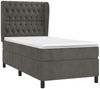 vidaXL Polsterbett mit Matratze Dunkelgrau 80x200 cm Samt, Härtegrad: H2 [3129358] Bild 3