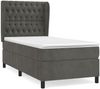 vidaXL Polsterbett mit Matratze Dunkelgrau 80x200 cm Samt, Härtegrad: H2 [3129358] Bild 2