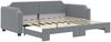 vidaXL Tagesbett Ausziehbar Hellgrau 90x190 cm Stoff 3197644 Bild 2
