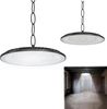 FIVMEN LED Deckenleuchte Industriebeleuchtung 200W/300W/500W UFO Hallenbeleuchtung 6000K-6500K, LED fest integriert, Kaltweiß, IP65 Hallenstrahler Bild 1