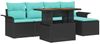 vidaXL Garten-Sofa-Set mit Speicher 6 pcs Schwarz Poly Rattan 3358062 Bild 2