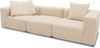 DOMO. collection Sofa 800011, 3 Sitzer, Rechteckig, individuell kombinierbar, Cord 3er Couch, modular, Polstergarnitur, 301 x 108 x 69 (BxTxH), creme Bild 3