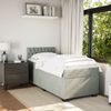 vidaXL Boxspringbett mit Matratze Hellgrau 90x190 cm Samt 3286192 Bild 3