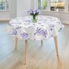 laro Tischdecke 140cm rund Wachstuchtischdecke mit Saum Wildente Braun Beige Bild 4