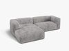 Micadoni Ecksofa Martina 2-Sitzer Links Kord Hellgrau Bild 3