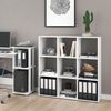 Raumteiler Nove Weiß 104 x 108 cm mit 2 Faltboxen Vicco Bild 4