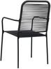 vidaXL Gartenstühle 4 Stk. Baumwollseil und Stahl Schwarz 312156 Bild 5