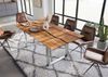 Esstisch Akazie 220x100x76 natur lackiert / Epoxid schwarz, U-Beine silber matt EPOXY Bild 2