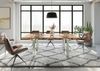 Esstisch Akazie 220x100x76 natur lackiert / Epoxid schwarz, U-Beine silber matt EPOXY Bild 3
