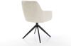 Drehstuhl Pejo-Flex Cord Beige Kreuzgestell breit Schwarz 360° drehbar Wippfunktion Taschenfederkern Bild 5