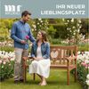 MR. DEKO Gartenbank Teak Herz 120 cm – massiv & romantisch für zwei Verliebte (2-Sitzer Bank, zerlegt geliefert, ideal für Terrasse, 1-St), Massive Sitzbank Garten und Balkon, 250 kg belastbar Bild 2