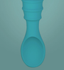 ABC Apfelmuslöffel zum Ausschaben, Baby- und Kleinkind-Nahrungsergänzungsmittel-Set, weicher Silikonlöffel – blau Bild 4