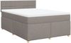 vidaXL Boxspringbett mit Matratze Taupe 160x200 cm Stoff 3289035 Bild 3