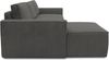 DOMO. collection Ecksofa 800 021, kleine Couch in L-Form mit Cordstoff, Modulsofa mit Taschenfederkern, Sofa, Polsterecke, Eckcouch 198 x 172 x 85 cm (BxTxH), dunkelgrau Bild 4