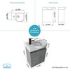 Alpenberger Badmöbel-Set Gäste WC Waschbecken mit Unterschrank - Hängeschrank Vormontiert, (Badezimmerunterschrank mit Waschbecken, Waschtisch Set mit Unterschrank), Waschbeckenunterschrank Betonoptik - Bad Möbel Set Bild 4