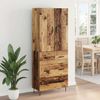 vidaXL Highboard mit Schubladen 2 pcs Altholz Holzwerkstoff 3415780 Bild 4