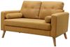 Vente-unique 'TATUM' 2-Sitzer Sofa, Bouclé Stoff gelb, 130 x 81 x 83 cm Bild 4