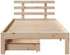 vidaXL Massivholzbett mit Schubladen 75x190 cm Kiefer 3301994 Bild 4