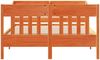 vidaXL Massivholzbett ohne Matratze Wachsbraun 150x200 cm Kiefernholz 3307004 Bild 4