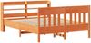 vidaXL Massivholzbett ohne Matratze Wachsbraun 150x200 cm Kiefernholz 3307004 Bild 3