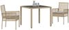 vidaXL Garten Essgruppe 3 pcs Beige Poly-Rattan 3334879 Bild 3